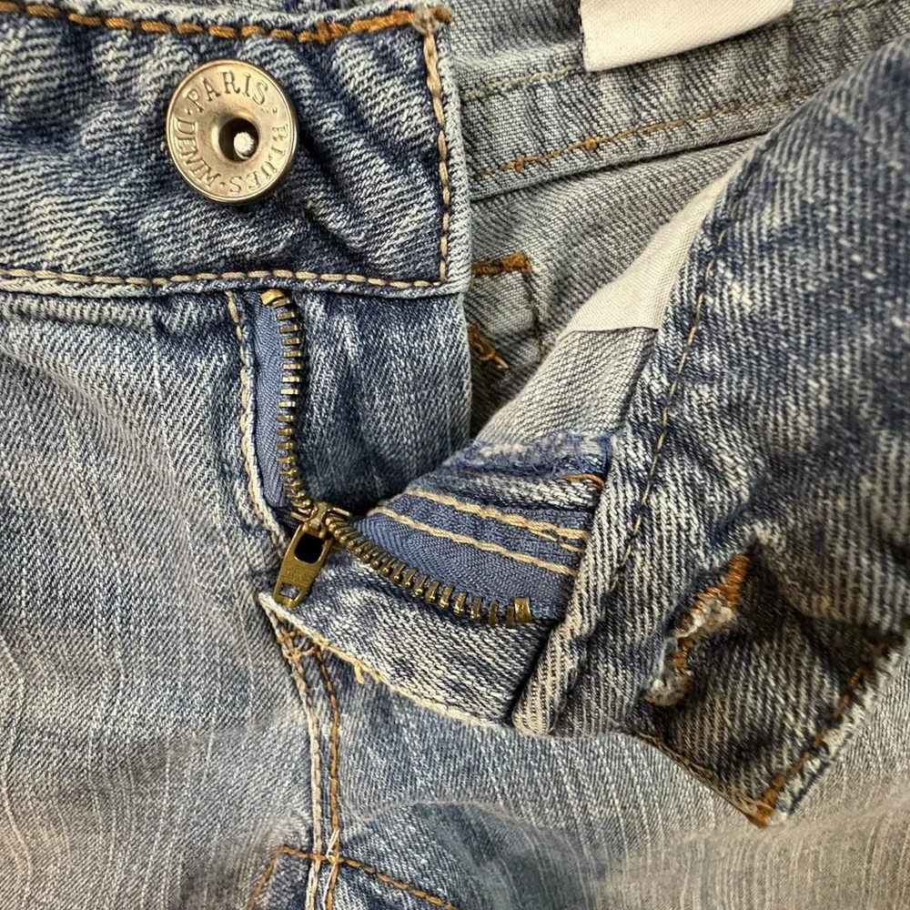 Paris Blues Juniors 5 (29x10) Blue Denim Jean Shorts Cutoff Stretch Y2K SEE DESC